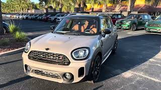 2024 Rooftop Grey MINI Cooper S Countryman with the Malt Brown Chesterfield Leather [upl. by Enirok]