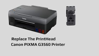 Canon PIXMA G3560  Replace The PrintHead [upl. by Ruosnam]