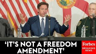 BREAKING NEWS Law Enforcement And State AG Join DeSantis To Oppose Florida Marijuana Referendum [upl. by Prentice]