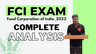 FCI EXAM 2022  Complete Analysis previous Papers [upl. by Ytima]