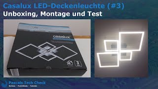 Casalux LEDDeckenleuchte 3 Aldi  Unboxing Montage und Test  Design Lampe vier Quadrate [upl. by Aker956]