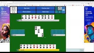 BM6 BridgeMaster Level 1 A14 Managing your entries Play to contract [upl. by Aihsirt]