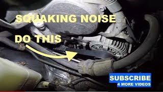 squaking noise when car is cold or when putting AC on [upl. by Anaeerb]