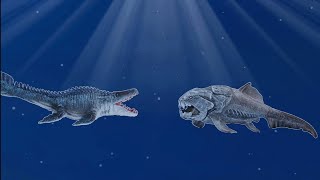 mosasaurus vs dunkleosteus [upl. by Aniri]