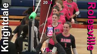 Rolesville vs Knightdale Volleyball 2024 [upl. by Irakab]