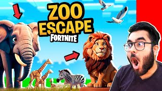 🧠 1000IQ Fortnite ZOO Escape 🤣  Hitesh KS [upl. by Hew]