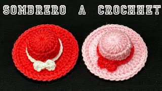 PASO A PASO PARA TEJER SOMBRERO A CROCHET [upl. by Ariaz]