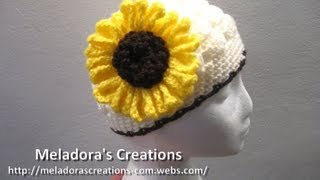 Large Crochet Sunflower Tutorial  Right handed [upl. by Kiefer]