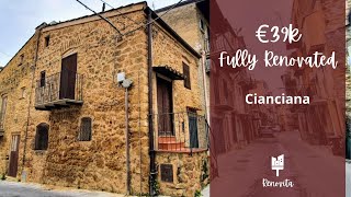 For Sale  €39000 Fully Renovated Home in Cianciana Sicily [upl. by Harman]