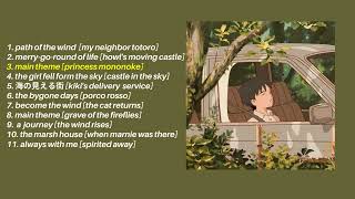 studio ghibli soundtracks piano version playlist [upl. by Eerej]