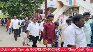 🔴OPENAIR GOSPEL 20102024 WITH CHURCH CONGREGATION bethanychurchnarasaraopet5648 [upl. by Lleraj]