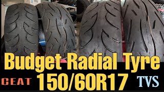 Best 15060R17 Radial Tyre for Dominor RC200 FZ R15 RS200 NS200 in Budget  Shipping Available [upl. by Bonne849]