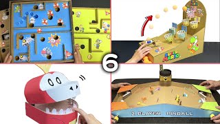 6 Amazing Cardboard Games Compilation craft ideas [upl. by Niassuh]