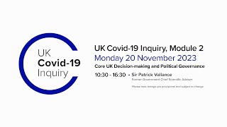 UK Covid19 Inquiry  Module 2 Hearing PM  20 November 2023 [upl. by Nehtiek889]