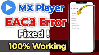 mx player eac3 not supported fix problem 🔥 [upl. by Buff]