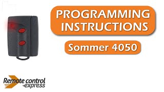 Programming my remote Sommer 4050 [upl. by Jerrold]