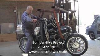 BomberBike Project at 20 April 2011 down on wheels and handling test [upl. by Akerdal]