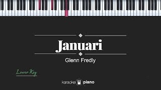 Januari LOWER KEY Glenn Fredly KARAOKE PIANO [upl. by Nosmoht]