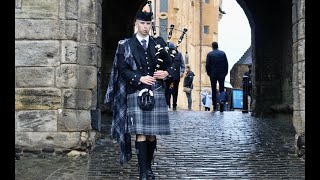 Bagpipes Flower of Scotland in Castle [upl. by Latoya]