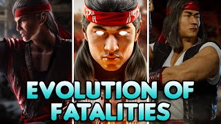 Evolution of Liu Kang Fatalities  Mortal Kombat 19922023  4K [upl. by Wilonah]