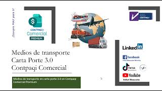 Medios de transporte Carta Porte 30 Contpaqi Comercial Premium [upl. by Enomrej]