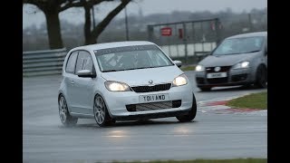 Darkside Developments  280bhp 20 TDI AWD Skoda Citigo  First Day Track Testing  Snetterton [upl. by Anatnahs]