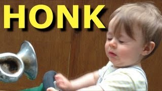 Car horn scares baby [upl. by Rabkin]