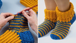 The easiest and fastest crochet socks [upl. by Alla781]