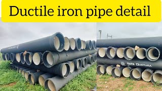 Di pipe  ductile iron pipe  ductile iron pipe detail construction [upl. by Towney]