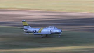 Freewing F86 Sabre 80mm Ducted Fan RC Jet Maiden Flight [upl. by Krysta]