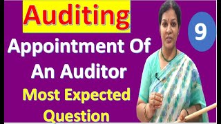 9 quotAppointment Of An Auditorquot  Most Expected Question from Auditing Subject [upl. by Llorrac808]