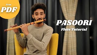 Pasoori Flute Tutorial Coke studio  Learn Pasoori Song on flute  Flute lesson  How to play flute [upl. by Ahseinaj]