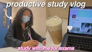 study with me for exams productive study vlog [upl. by Assilac680]