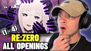 First Time REACTING to quotReZERO Openings 14quot  New Anime Fan [upl. by Hugibert365]