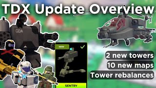 TDX NEW UPDATE OVERVIEW New Maps amp Towers Endless amp Tower Rebalances More  Roblox TDX [upl. by Hairim174]