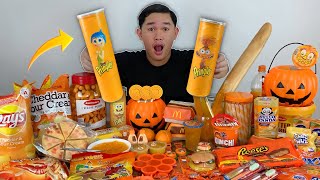 ORANGE FOOD MUKBANG masarap lahat [upl. by Farrel]