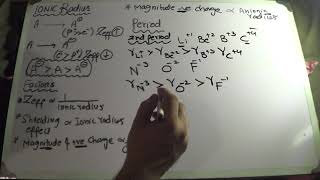 Mcat Ecat chemistry lectures order of ionic radii  factors affecting why anionic radii is greater [upl. by Goldner]