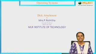 LEC27 Operating Systems  Disk Attachment Structure by Mrs P Nishitha [upl. by Einnahc]