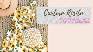 Cartera Redonda Tejida a Crochet Paso a Paso  Popcorn Stitch [upl. by Nwahsad]