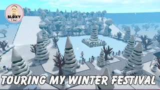 TOURING MY WINTER FESTIVAL IN BLOXBURG  ROBLOX [upl. by Monique]