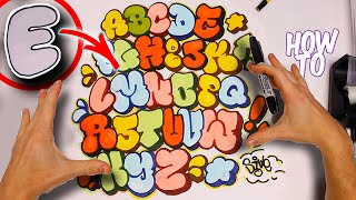 How To Draw Throwie Graffiti Letters Tutorial Basic To Advanced [upl. by Ahsirt]