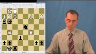 Chess Tactics S Levitsky  Frank Marshall Breslau 1912 [upl. by Eoz]