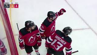 Nico Hischier Goal vs PHI 020118 [upl. by Onaicul]