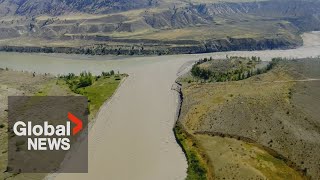 BC landslide Communities wildlife face danger from pulse of debris flowing down Chilcotin River [upl. by Aztin665]