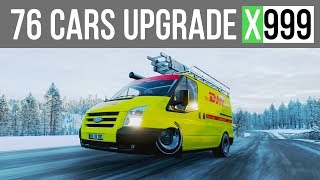 Forza Horizon 4  ALL 76 CARS YOU CAN UPGRADE TO quotX999quot CLASS [upl. by Wildermuth]