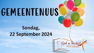 Gemeentenuus vir 22 September 2024  Stilbaai NG Gemeente [upl. by Saixela940]