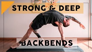 Strong amp Deep Backbend Vinyasa  Breathe and Flow Yoga [upl. by Einomrah]