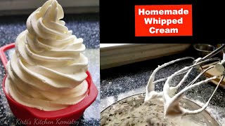 How to make Whipped CreamTurn Milk into Whipped CreamWhipped Cream RecipeCake Recipe [upl. by Nyrahs499]