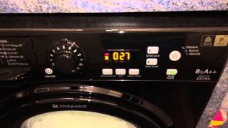 Hotpoint washing machine on cottton standard cycle 20 [upl. by Adnovaj]