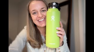 Hydro Flask 40 oz Wide Mouth Bottle with Flex Cap REVIEW theres a reason theyre my favorite [upl. by Aanas468]